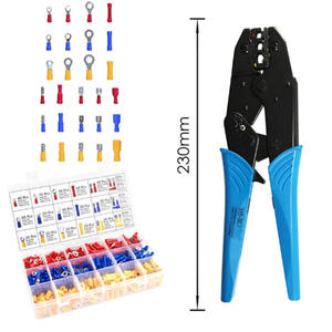 Set di strumenti di crimpatura HS-30J per terminali a crimpare Pilers per elettricisti pinza 0.5-6.0mm stile europa pinza con scatola terminale HS-30J crimpatura - Product Image 2