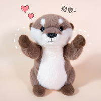Peluche Otter Kawaii, jouet en peluche doux rembourré de coton PP avec mains magnétiques, cadeau mignon, OEM ODM en gros