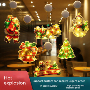 LED <strong>Santa</strong> <strong>Claus</strong> Hanging Lights Colorful Window Display Suction Lights Wholesale Christmas Decorations String Lights