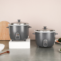 Cuisinière à riz électrique de style classique, avec cuve intérieure antiadhésive en acier inoxydable, design portable, cuisson rapide en un clic, tasse doseuse