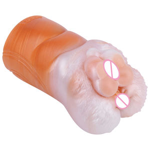 Cock Sleeve Pénis Masseur Silicone Chatte Masturbateurs pour Hommes Masturbation Double Canal Vaginal Ass Avec <span class=keywords><strong>Corgi</strong></span> - Product Image 1