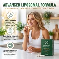Capsules de nicotinamide riboside 900 mg avec trans-resvératrol, NAD+ liposomal, soutient l'énergie cellulaire et lutter contre le vieillissement