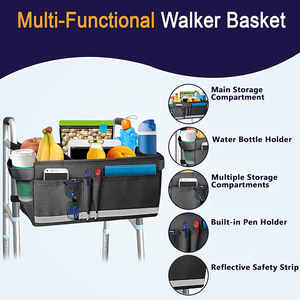 DuraPower <b>Walker</b> Storage Bag 42x18x16cm Foldable Portable Organizer For <b>Elderly</b> Walking Aids - Product Image 2