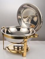 Chauffe-plat rond en acier inoxydable 201 TAIDING de 5 L pour buffet, idéal pour les camions de restauration mobiles, conception détachable