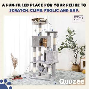 Venta al por mayor: Nuevo diseño de árboles rascadores de seguridad de felpa, torres, muebles de madera y árboles de sisal para gatos. - Product Image 4