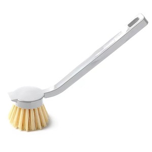 AISEN Japanese Kitchen Scrubber Coconut Palm Oil Long Handle Non-stick <b>Cleaning</b> <b>Brush</b> <b>For</b> Kitchen - Product Image 3