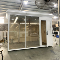 Poste de surveillance urbain modulaire en aluminium étanche et écologique pour quartier, cabine mobile avec caméra de sécurité installable