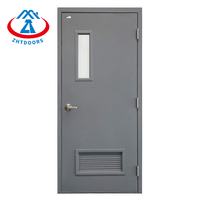 Portes coupe-feu en acier ZHTDOORS, portes en acier à persiennes bon marché, portes coupe-feu en acier avec certificat EN 60 min