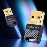 Adaptateur Bluetooth 6.0 USB longue portée BT6.0, dongle Bluetooth sans fil USB, récepteur et émetteur audio EDR BLE pour ordinateur de bureau