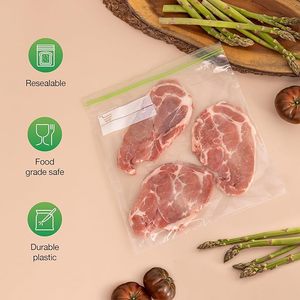Odor Proof Food Storage <b>Bags</b>-12x20 Inch Silk Screen Printed PE Material Backpacking Reusable Waterproof Double <b>Zip</b> Moisture - Product Image 6