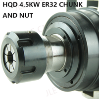 Motor Spindle CNC JLE Hqd 4.5kw Berpendingin Udara Gdf60-18z 4.5 380v 220v 18000rpm Er32 300hz 6.11hp untuk Mesin Router Kayu, Bubut, dan Milling