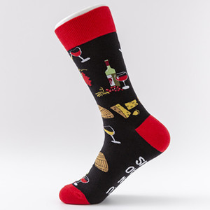 Chaussettes en coton 200N pour hommes, fantaisie, motif <span class=keywords><strong>alcool</strong></span>, vin, bière, baril, <span class=keywords><strong>Martini</strong></span>, vin rouge, pour les amateurs de boissons, cadeau décontracté pour bar - Product Image 3