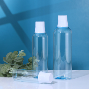 Empty 300ml <strong>500ml</strong> 10oz 16oz Customized Transparent Blue Food Grade Material <strong>Plastic</strong> Pet Mouthwash <strong>Bottle</strong> for Oral Care Cosmetics - Product Image 2