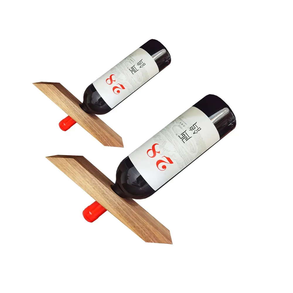 Estante individual de madera para vino, soporte de madera para botellas de vino personalizado de fábrica profesional