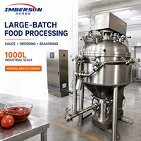 Homogénéisateur-mélangeur sous vide de qualité alimentaire 1000L pour la production en série, système de mélange intégré pour projet d'ingénierie d'usine alimentaire