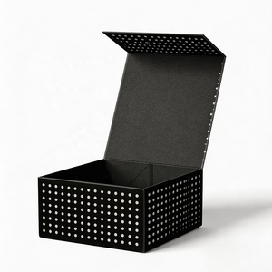 Caja de Regalo Magnética para Caviar con Logotipo Personalizado, Juego de Caviar Negro de Lujo, Cajas de Regalo Rígidas de Cartón, Caja de Embalaje Magnética - Product Image 3