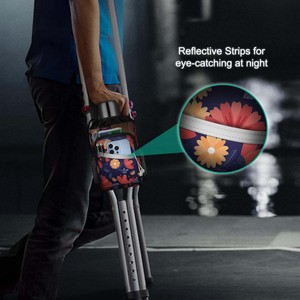 Free sample <b>Water</b>-Resistant Storage Organizer Crutch Accessories Bag with Drink Holder and Zipper <b>Pouch</b> for Crutches - Product Image 6