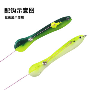 Leurre souple artificiel pour la pêche au bar, type loach, avec dos noir ou vert foncé, appât de fond en plastique souple - Product Image 3