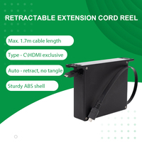 Câble HD Transfert de données USB Câble audio 3.5 type-c Bobine rétractable complète se rétractant lentement