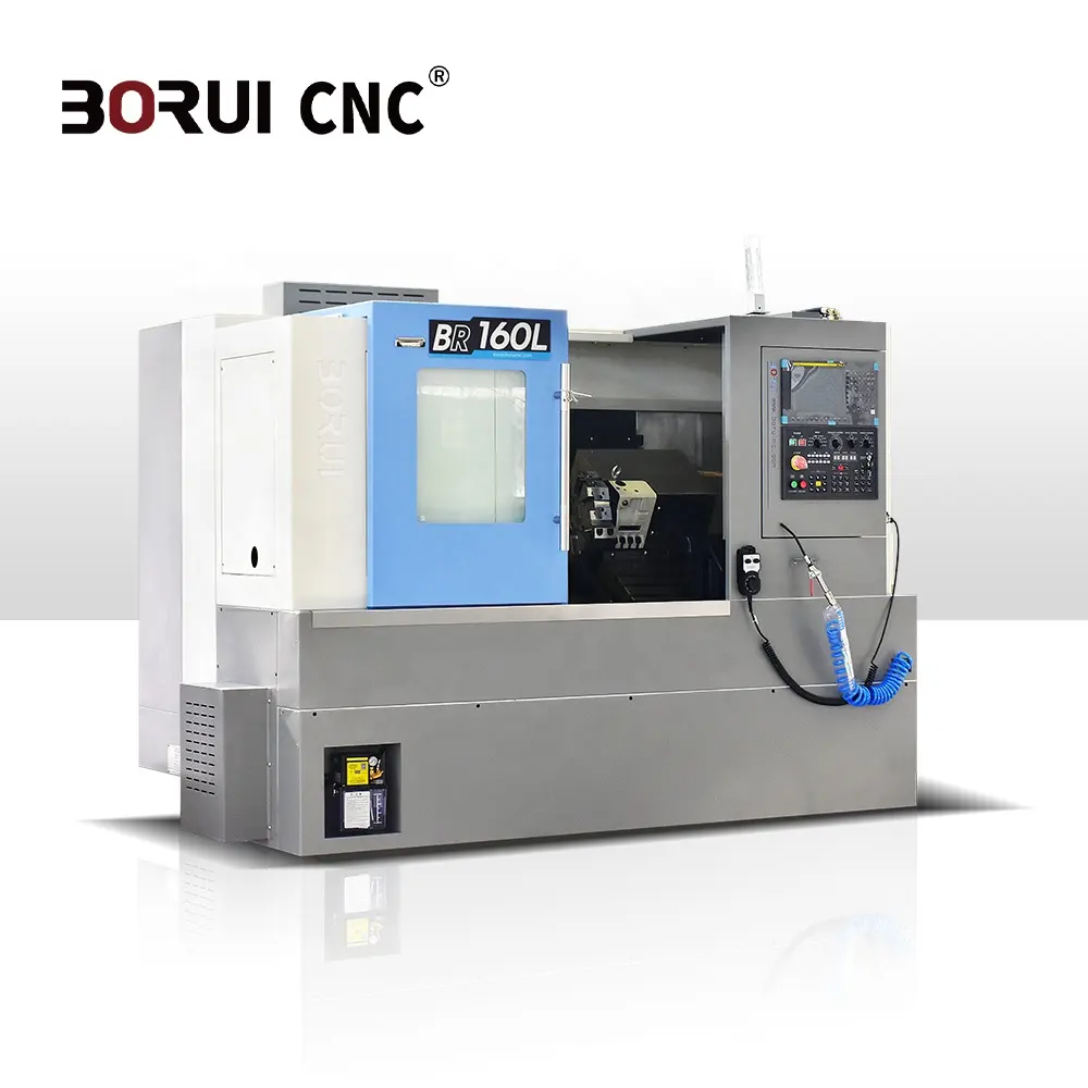 Canlı takım ile eğimli yatak torna tam otomatik metal eğimli yatak cnc torna BR-160L