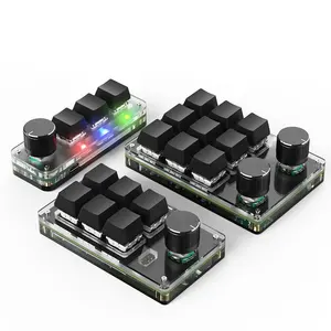 Pemrograman Drop Shipping Tombol Makro Keyboard Mekanik dengan RGB Usb USB Tipe C CHERRY Tombol Keypad Mini Satu Tangan