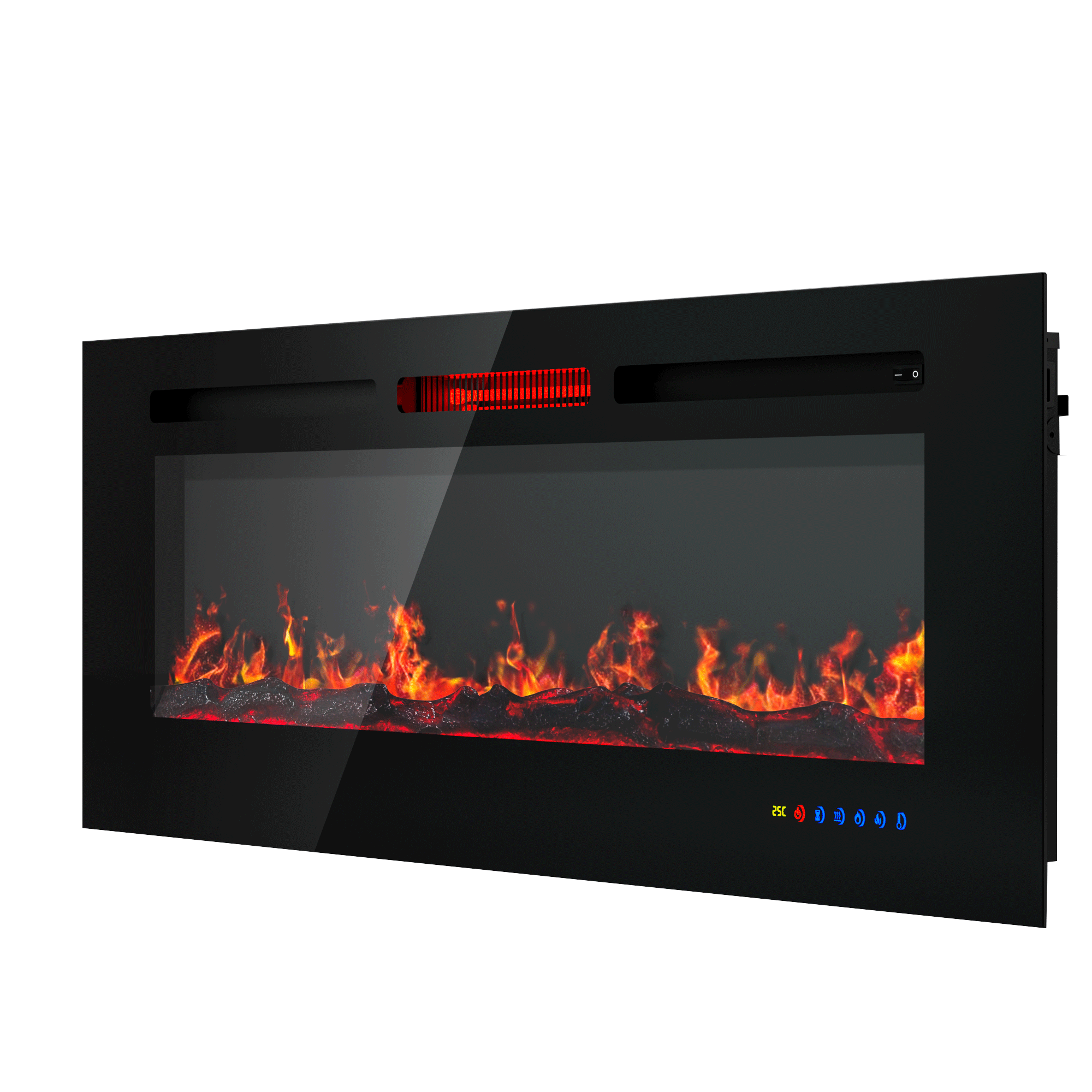 1000W Best Home decoration tempered glass fireplace screen TV wall fireplace indoor