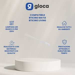 Ampoule LED Gloca 0,5W 220V, corps en plastique, interrupteur manuel, durée de vie de 25000 heures, certifiée CE pour les séries Matix et Living - Product Image 2