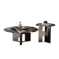 Table de cocktail ovale européenne avec structure en acier inoxydable pour hôtel et maison