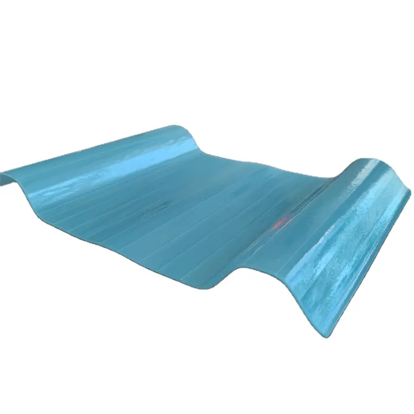 Transparent uv protect structure Fibreglass roof tile FRP fiberglass plastic clear roofing sheet