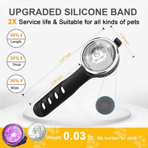 Collier pour animaux de compagnie rechargeable étanche avec certificat IPX5/IPX6/IPX7, pendentif lumineux LED, lumière de sécurité nocturne, lumière LED pour chien - Product Image 4