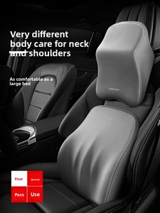 Car Headrest Neck Pillow Backrest <b>Cushion</b> Drivers Seat Pillow for In-vehicle Use Waist Support <b>Cushion</b> Set Polyester <b>Memory</b> - Product Image 1