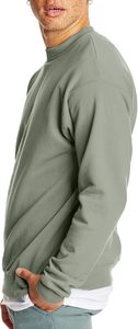 EcoSmart para hombre patrón sólido pulóver cuello redondo sudadera estilo casual poliéster/algodón Material 1 2 Pack para la temporada de otoño - Product Image 4
