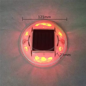 Luz de Señalización Vial Solar LED Amarilla de Alta Intensidad Roadsafe, Diámetro 121*23mm, con Lámina Transparente - Product Image 1