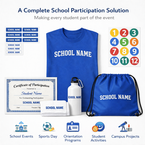 Kit <span class=keywords><strong>de</strong></span> Participación Escolar Personalizado con Ropa, Insignia, Cordón para Identificación, Botella y Bolsa para Documentos para <span class=keywords><strong>Eventos</strong></span> Estudiantiles - Product Image 6