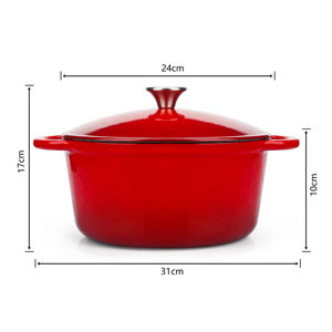 Poêle <span class=keywords><strong>en</strong></span> <span class=keywords><strong>fonte</strong></span> personnalisée rouge, de <span class=keywords><strong>bonne</strong></span> <span class=keywords><strong>qualité</strong></span>, vente <span class=keywords><strong>en</strong></span> gros - Product Image 2