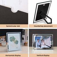 Venta al por Mayor de Marcos de Cristal para Certificados A4 de 6 Pulgadas, Marco de Fotos de Cristal Creativo para Bodas y Fiestas, Marco de Cristal de 5*7