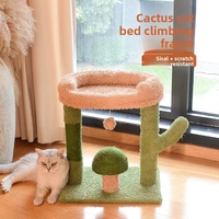 Arbre d'activités interactif pour chat avec poteau à gratter en sisal, niche confortable pour chatons, stable et facile à assembler