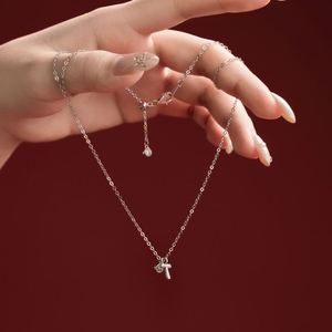 Dylam New Arrival <b>Initial</b> Letter Necklace S925 <b>Silver</b> 5A Zirconia T Alphabet 26 Letters <b>Pendant</b> Necklace - Product Image 2