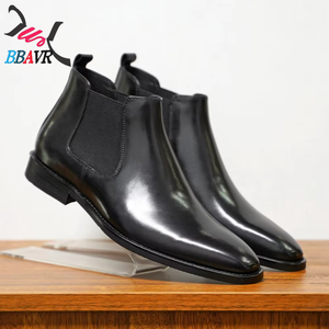 Botas Chelsea Estilo Británico para Hombre 2025, Parte Superior de Cuero Genuino, Forro de PU, Entresuela de Goma, Suela de Goma, Modelo ZX747, Tallas Anchas - Product Image 5