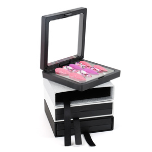 Miễn phí tùy chỉnh giá rẻ Trong suốt PE phim trang sức hiển thị hộp lưu trữ ngăn kéo đồ trang sức gói giấy các tông nổi hộp đồ trang sức - Product Image 6