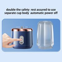 2024 Nieuwe Draagbare Sapcentrifuge 400ml Mini Sapcentrifuge Elektrisch 6 Bladen Oplaadbare Draagbare Blender voor de Keuken