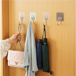 Ganchos adhesivos grandes sin clavos y sin rastro para uso en baño, inodoro y cocina. - Product Image 2