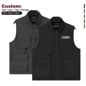 Chaleco Multibolsillos Transpirable de Doble Capa Impermeable de Secado Rápido para Trabajo al Aire Libre, Chaqueta para Hombre, Pesca, Fotografía, Chaleco con Logotipo Personalizado - Product Image 3