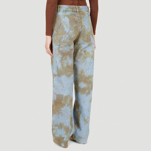 DiZNEW Custom Made materiale in cotone di alta qualità <span class=keywords><strong>Mom</strong></span> <span class=keywords><strong>Fit</strong></span> Tie Dye Denim <span class=keywords><strong>Jeans</strong></span> <span class=keywords><strong>donna</strong></span> - Product Image 4