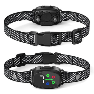 Collar eléctrico para entrenamiento de perros con pantalla a color, dispositivo automático antiladridos para mascotas, material ABS negro TC394G - Product Image 5