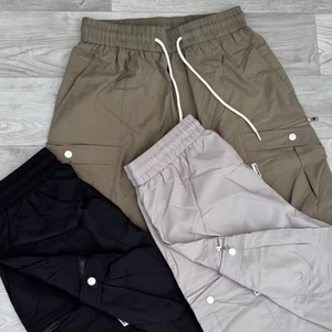Shorts Bermuda décontractés pour hommes 2025 – Mode urbaine, longueur genou, pour randonnée et course, avec multiples poches, motif uni - Product Image 2