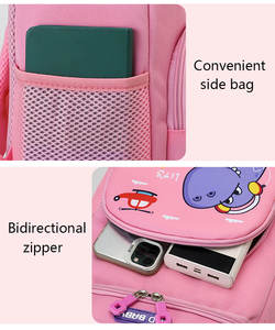 <span class=keywords><strong>Zaino</strong></span> per Bambini Regolabile e Traspirante, Design Carino con Dinosauro, Ideale per Asilo - Product Image 6