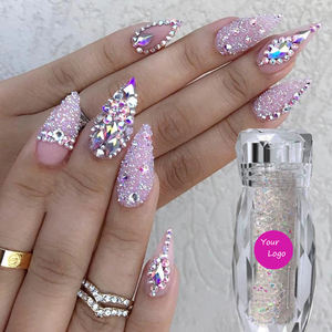 Cuentas de Cristal para Decoración de Uñas, Mini Cuentas de Cristal de 1 mm, Cristales AB Mixtos para Uñas, Cristales de Hadas en Botella para Manualidades - Product Image 1