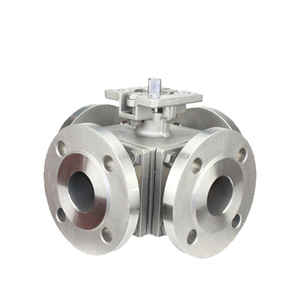 Chất Lượng Cao Q46F Thép Không Gỉ Bóng Van Đa Cổng 4 Cách Bóng Van Hướng Dẫn Sử Dụng Mặt Bích Bốn Cách Bóng Van - Product Image 4