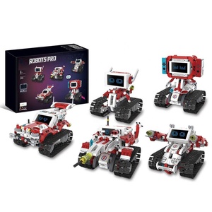 5 in 1 STEM RC Programmier roboter Baukasten DIY Montage APP & Fernbedienung Roboter Bausteine Bau Spielzeug mit LED - Product Image 1